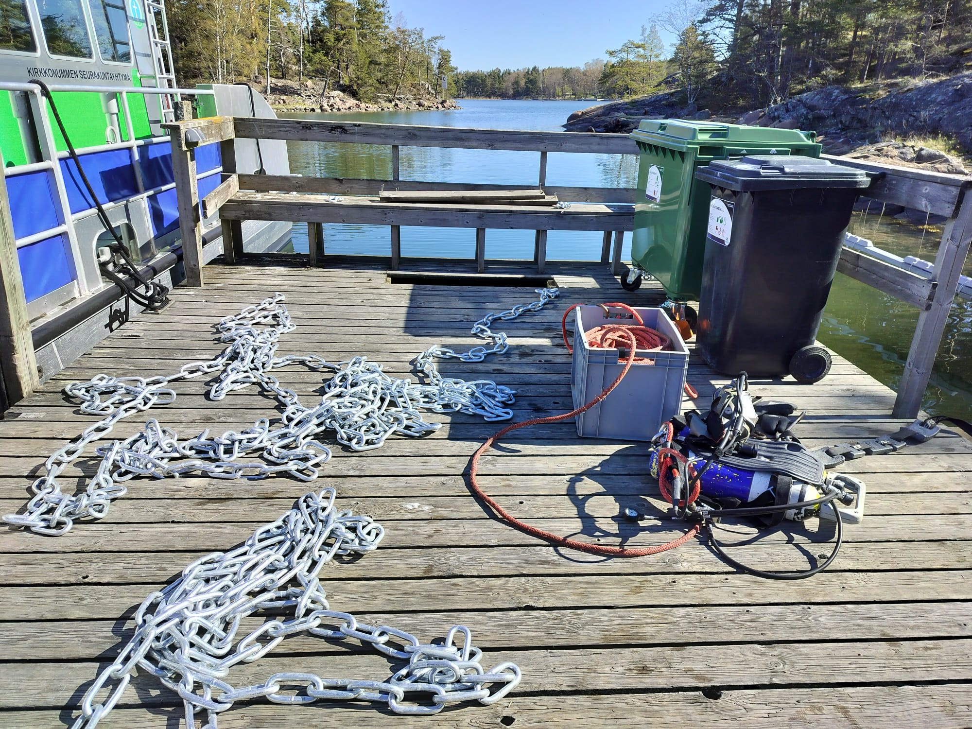 Laituriketjujen vaihto, Kirkkonummi